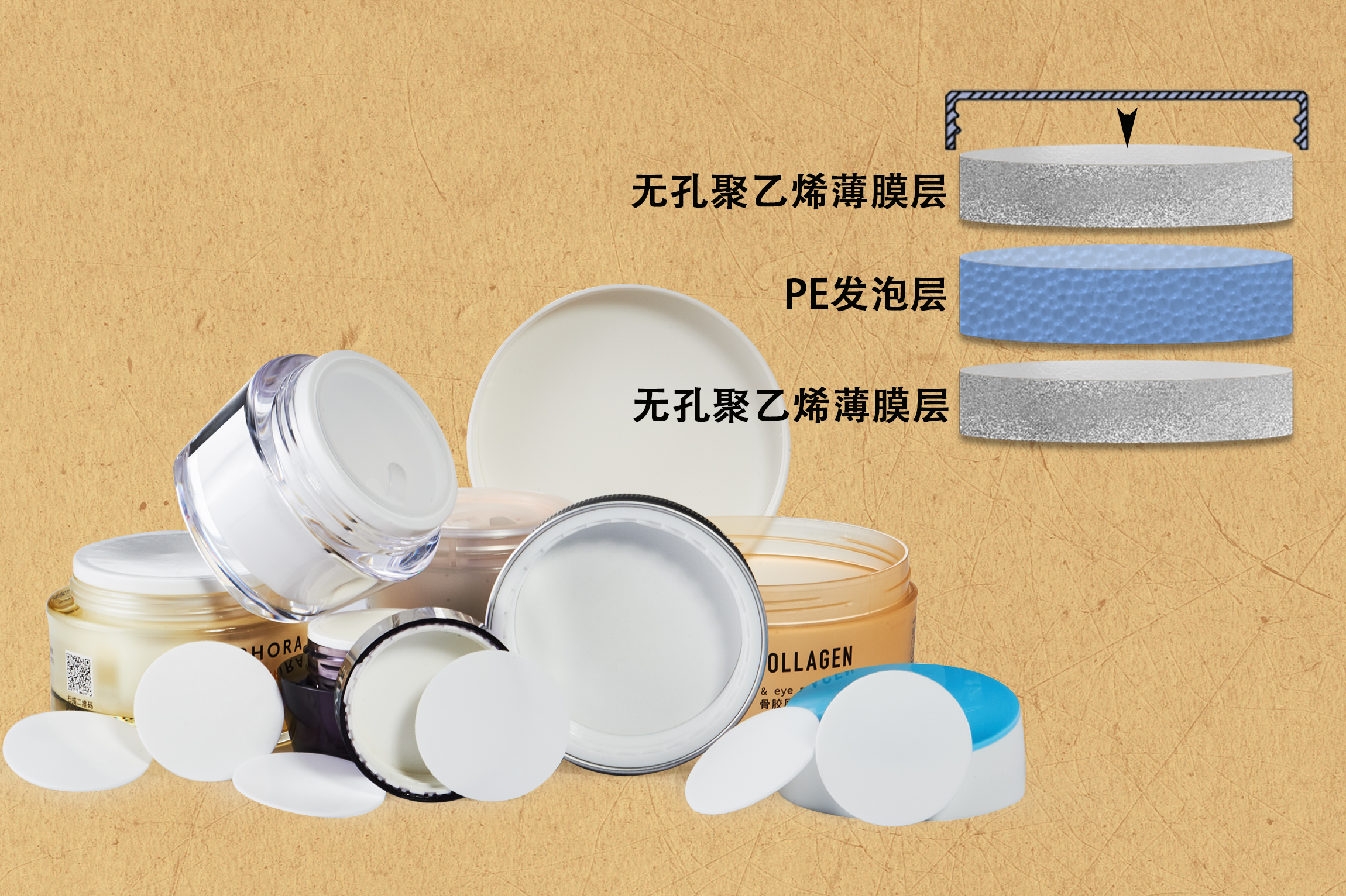 三层共挤覆合PE发泡垫片